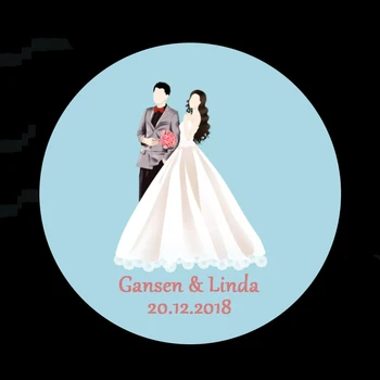 

100pcs Personalized Wedding Favors Envelop Seals Paper stickers label Recuerdos De Boda Bomboniere Matrimonio Wedding Decoration