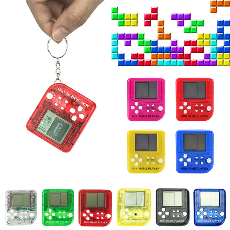 

New Brand Educational High Quality Funny Durable Tetris Game Machine Hand-held Game Console Mini Electronic Children Toys#279280