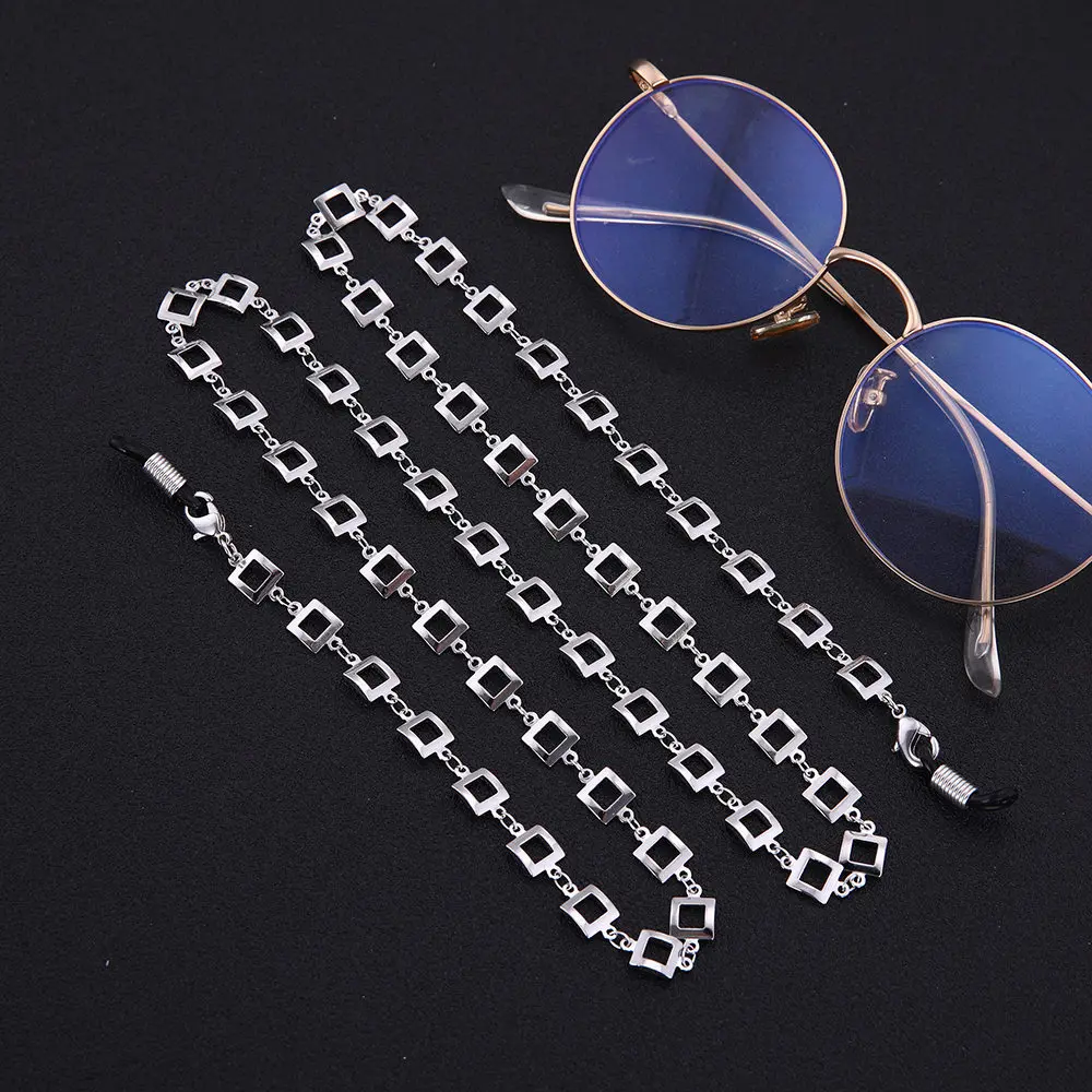 

Teamer Eyewear Accessories 78cm Glasses Square Chain Strap Eyeglass Metal Chain Reading Glasses Cord Holder Neck Strap Rope