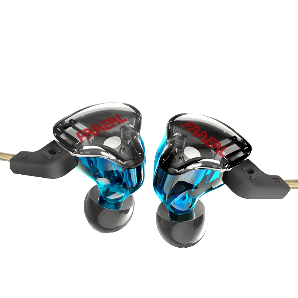 

FAAEAL FMS New Ear Hook Earphone BA And DD Hybrid Driver Headset Detachable Audio Cable HiFi Music Sport Headphone
