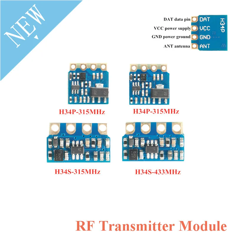 315 МГц 433 мгц радиочастотный передатчик модуль беспроводной пульт дистанционного управления H34P H34S 1000 метров дальний Запуск ASK/OOK DIY Kit