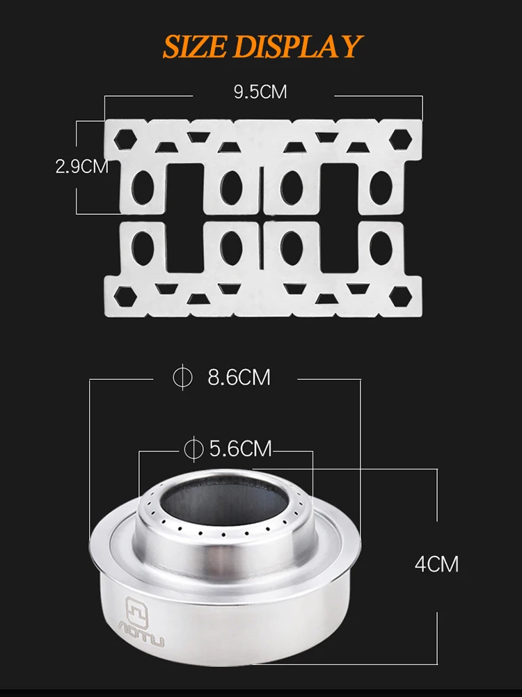 AOTU напольный Ультра свет портативная печь для кемпинга Многофункциональный Кемпинг пикника Отопление кухонная посуда спиртовая плита AT6388