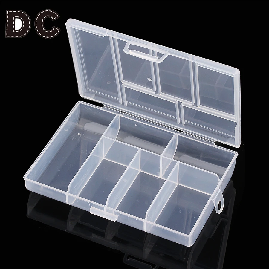 DC 6 слотов ящик для ювелирных инструментов органайзер для хранения шкатулка для украшений с бусинами Новая мода пластиковая упаковка подарочная коробка для колец и серег для ювелирных изделий