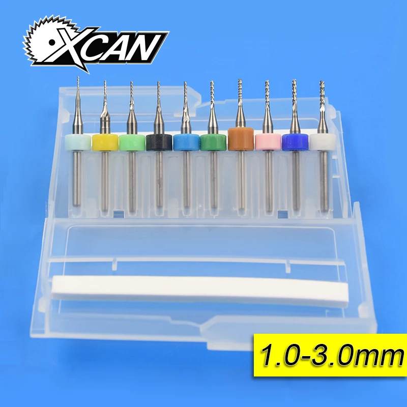 10pcs 1.0mm-3.0mm Carbide End Milling Cutter Engraving Edge Cutter CNC Router Bits End mill for PCB Machine