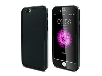 Модный карамельный цвет водонепроницаемый чехол для iPhone SE 5 5S 6 6S 7 Plus Мягкий чехол для телефона силиконовый резиновый противоударный пылезащитный чехол - Цвет: Black