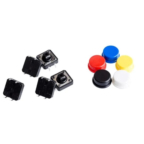 

10pcs/lot Microswitch 12X12X7.3 button + button cap