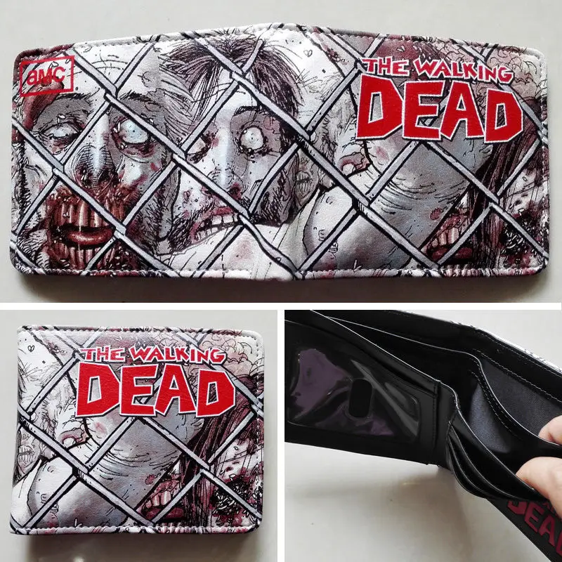 

2018 AMC The Walking Dead LOGO 02 wallets Purse Multi-Color Leather Man New W103
