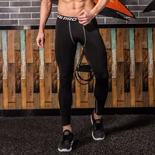 Для Мужчин's Bastketball нижнее белье спортивные колготки сжатия Запуск Штаны эластичные колготки Фитнес Active GYM Светоотражающие Штаны Костюмы