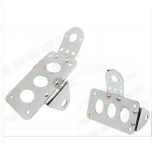 Chrome VERTICAL SIDE MOUNT LICENSE PLATE BRACKET For Motorcycle Street
