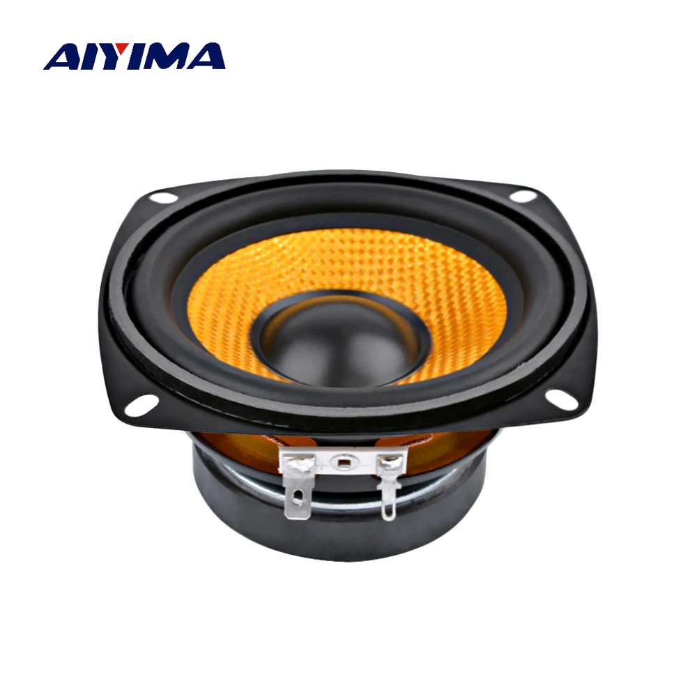 AIYIMA 1Pc 4Inch Audio Portable Speaker 4 Ohm 15W Bass Speaker DIY Professional Multimedia Subwoofer Speakers For Sound System