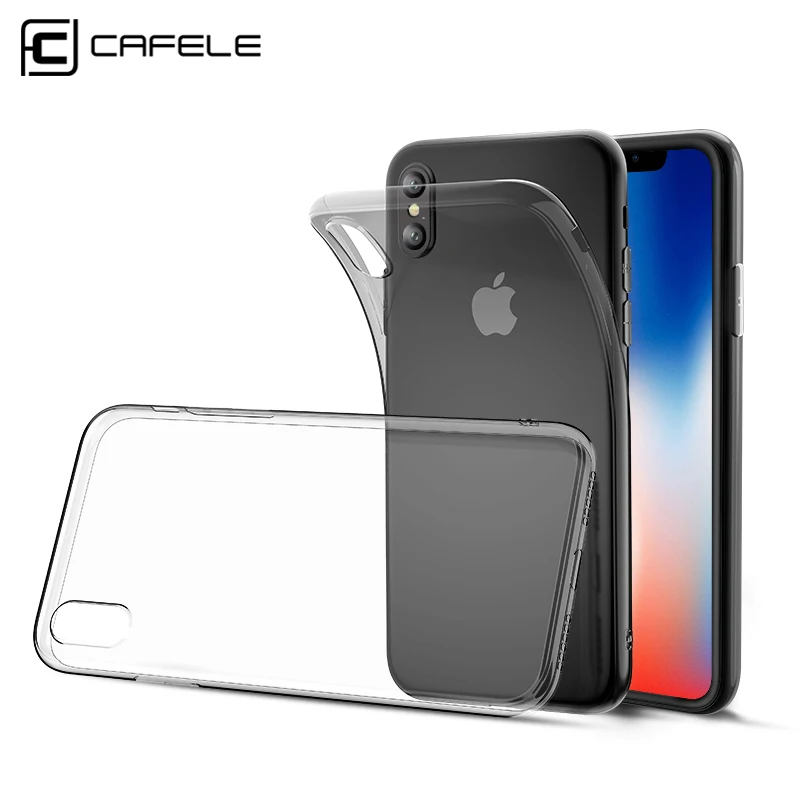 

CAFELE Silicone Transparent Phone Case for iPhone X XR XS MAX 5S SE 7 8 Plus Cover Ultra Thin Clean Soft TPU Back Cover Flexible