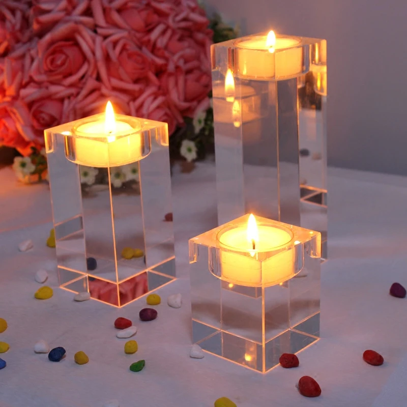 Crystal Candle Holder European Romantic Candlelight Dinner Candles