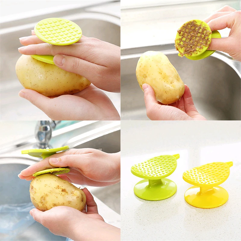 JX-LCLYL New Multi-function Vegetable Brush Potato Easy Cleaning Tools Kitchen Gadgets PP