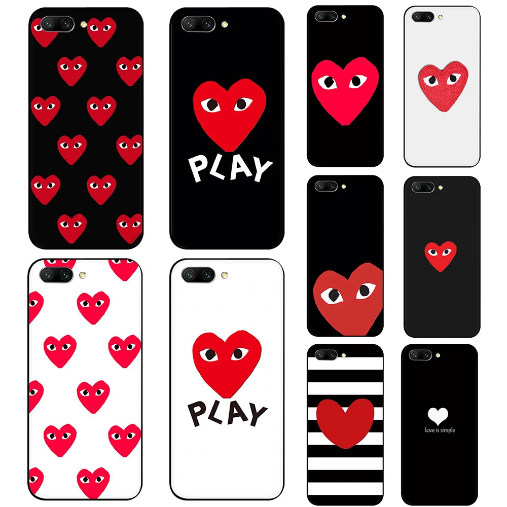 

COMME des GARCONS Soft TPU Silicone phone cover case for Huawei Y6 Prime 2017 2018 Honor 6A 7A 7C 7X 8 8X 9 10 Lite