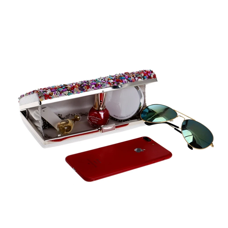 SEKUSA бриллианты конфеты вечерняя сумка летняя мода женский Маленький День клатч на плечо цепи сумки телефон ключ кошельки