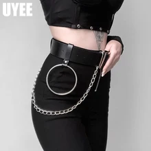 UYEE Женская мода талия подвязки тела сексуальные кожаные ремни подтяжки ремень панк подвязки ремни регулируемый пояс