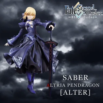 

23cm Fate Grand Order Saber Alter Dress Ver Sexy PVC Model Collection Cosplay Decoration Anime Action Figure Toy Doll 9''