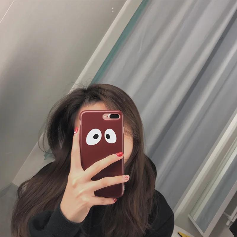 Супер Qute Big Eyes Tumblr чехол для iPhone 6 6s 6Plus Plus задняя крышка мобильного 3d телефона 7 8 plus