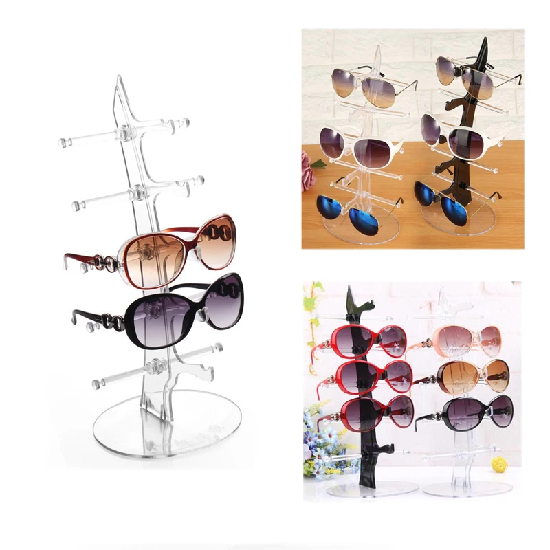

5 Layers Transparent Sunglasses Show Rack Holders Eyeglasses Display Stand Storage Holder Glasses Shelf Home Organizer