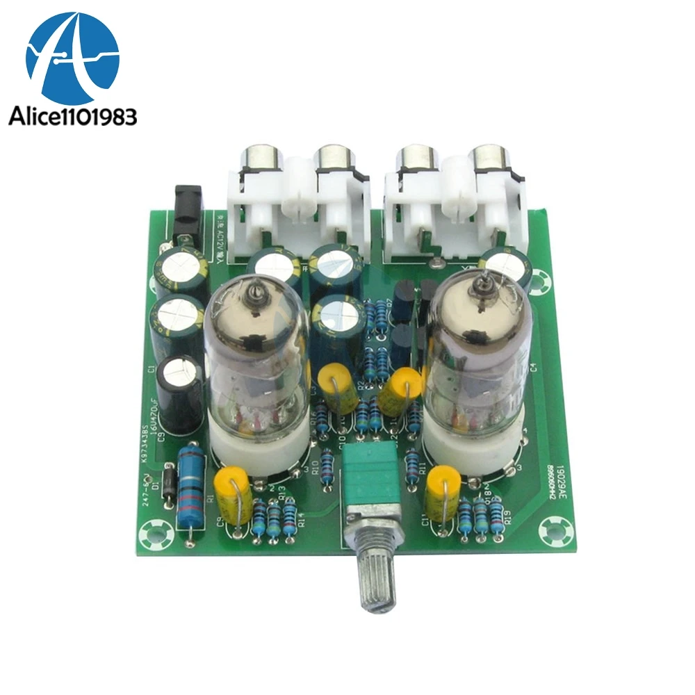 

AC 12V 6J1 Tube Fever Pre Amplifier Preamp AMP Pre-Amplifier Board Headphone Buffer DIY Kit Module Stereo Potentiometer Valve