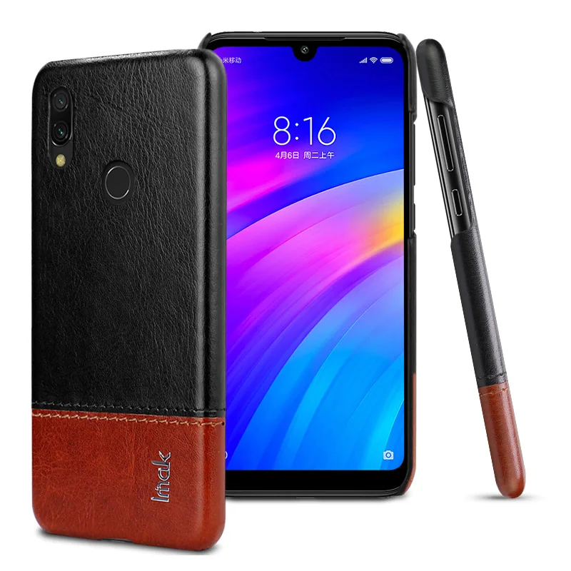Чехол IMAK для Xiaomi Redmi Note 7, Винтажный чехол из искусственной кожи, жесткий чехол, чехол s для Xiaomi Redmi Note 7 6,3''