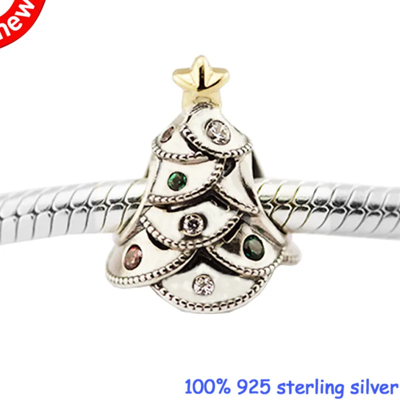 

CKK Beads FOR Jewelry Making DIY Festive Tree 14K GOLD Bead Charm Silver 925 Original For Bracelet Necklace Berloque Perles