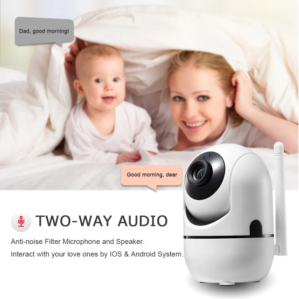 WiFi камера 2MP домашняя IP ночного видения беспроводная наблюдения Wi Fi детский