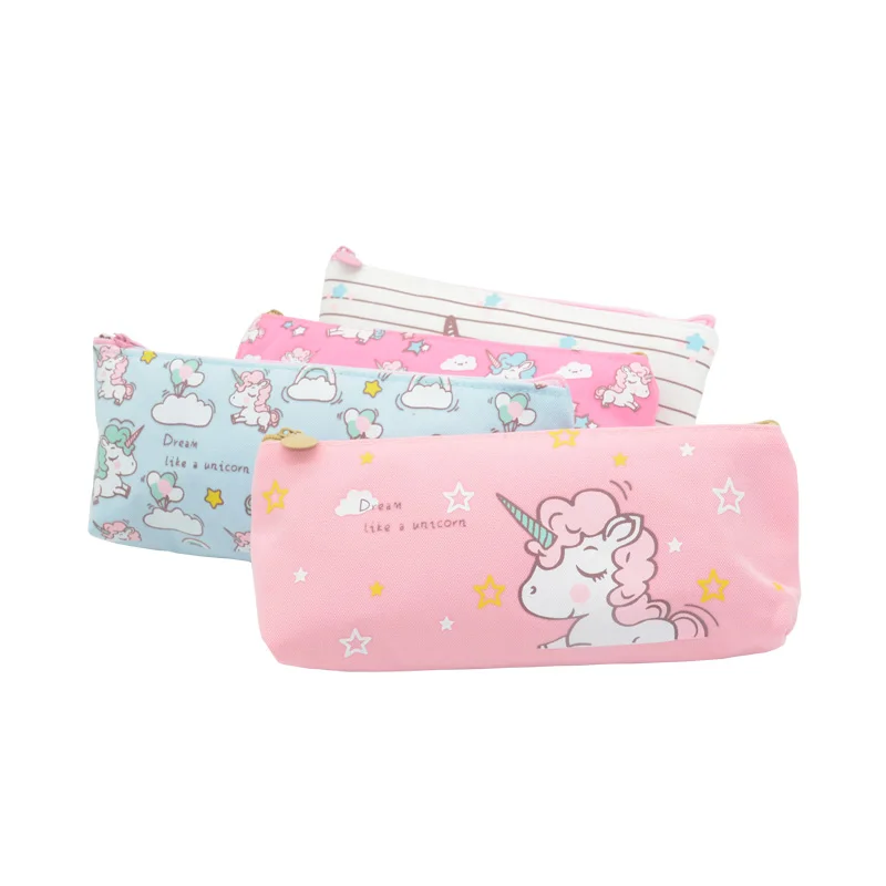 Полосатый чехол карандаш Kawai estuche escolar unicorn trousse школьная Ручка stylo cactus милые