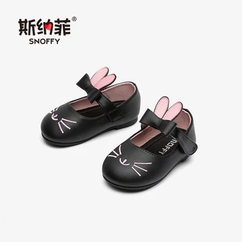 

Snoffy Infant Leather Shoes Soft Sole Bow Toddler Baby Girls Shoes First Walker Cartoon Rabbit Ear Girls Prewalkers Shoes TX383
