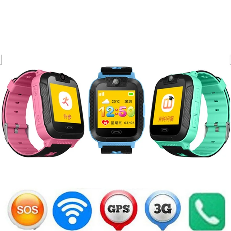 

G67 Kids Safe Smart 3G GPRS GPS Locator Tracker Wristwatch Child Baby SOS Remote Monitor Camera Watch for IOS Android Smartphone