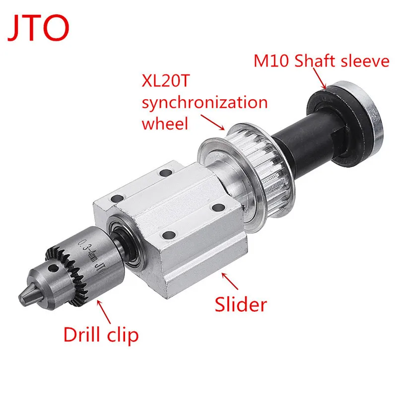 

Unpowered DIY Woodworking Cutting Grinding Spindle Trimming Belt B10/JTO Drill Chuck Set Small Lathe Accessories for Table Saw
