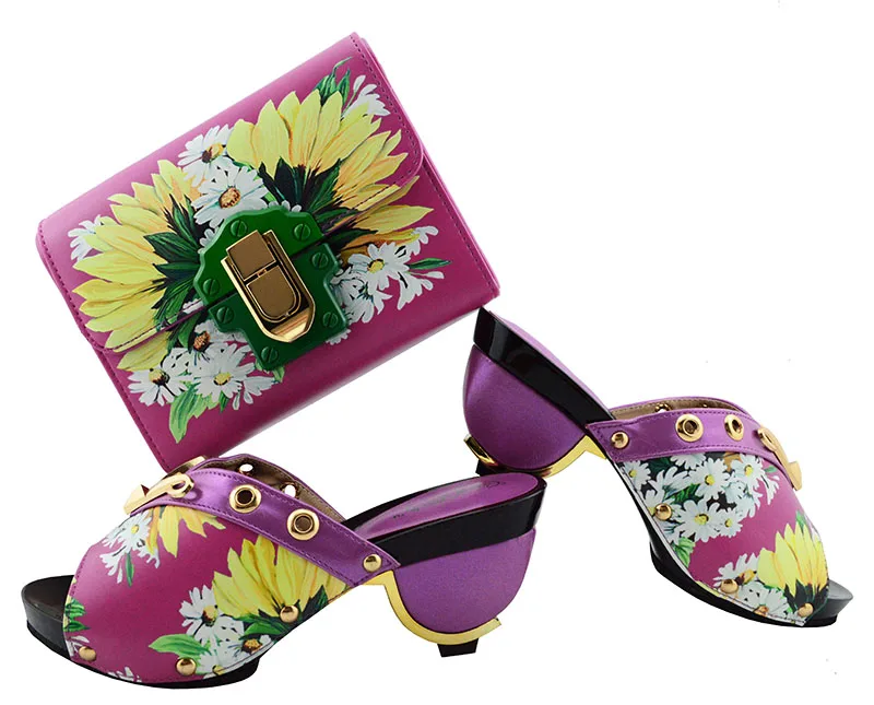 Chaussures Sac Mode Correspondre Italiennes Nouveau Fixés Africaine Et Assorti Avec Talons Partie À Femme Haute Pour Sacs wIq5wd