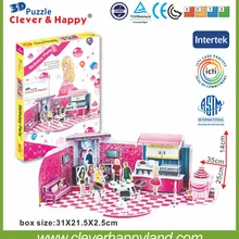 Умная и счастливая земля 3d головоломка модель День рождения партия Leer бумажная головоломка diy модель головоломка девушка игрушки игры для детей бумага