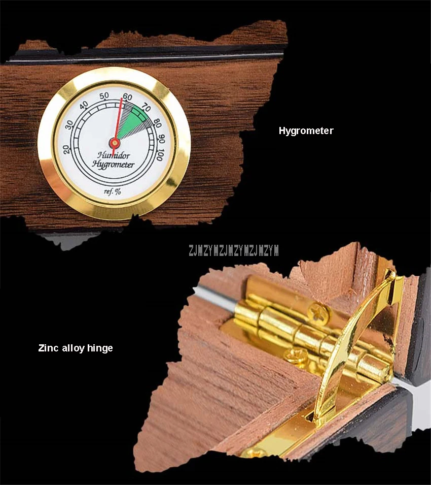1 шт. винтажная деревянная 1-30 шт. Коробка Для Хранения Сигар чехол для курения сигар Humidor деревянный лоток увлажнитель с гигрометром увлажняющий ящик для хранения