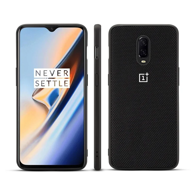 Чехол для oneplus 6 T,, официальный защитный чехол, силиконовый нейлоновый чехол Karbon, кожаный чехол-книжка one plus 6 - Цвет: Nylon pattern