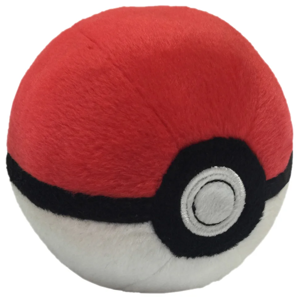 5 шт. 12 см Прекрасный Пикачу Poke Ball плюшевые игрушки кукла аниме красный синий фиолетовый мяч мягкая игрушка для детей подарок для детей