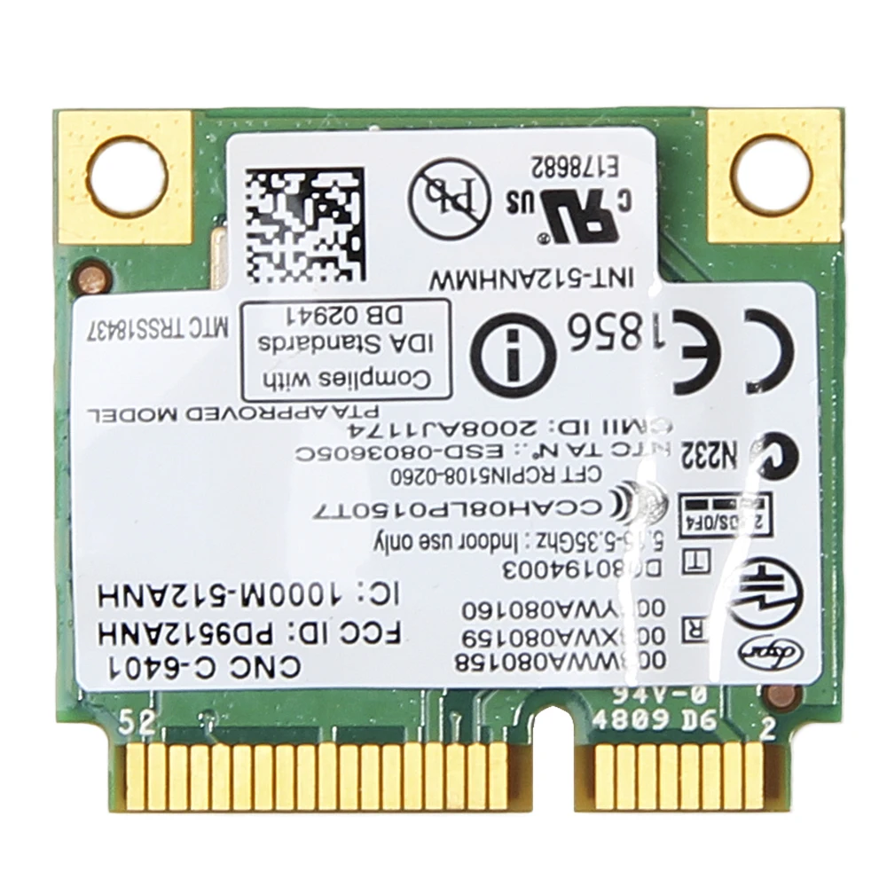 Двухдиапазонная беспроводная карта 300 Мбит/с для Intel Wifi 5100 512AN_HMW Mini PCI-e Wlan сетевая карта 2,4G/5 Ghz 802,11 a/g/n для ноутбука