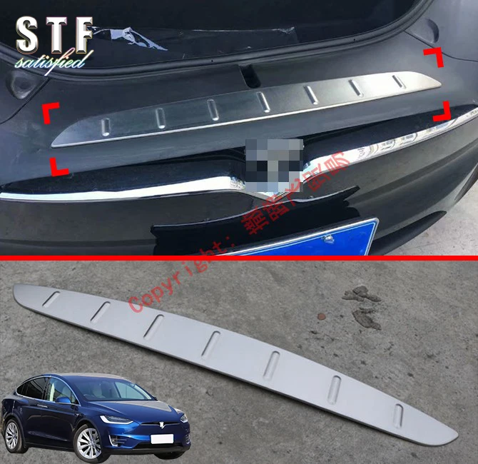 Протектор для порога из нержавеющей стали передней крышки багажника Tesla Model X 2018