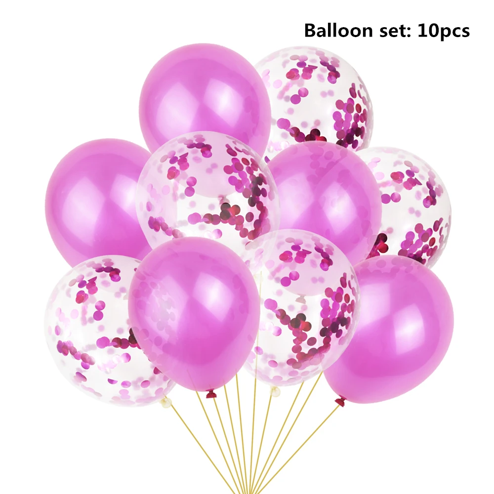 Rose Balloon Единорог тема одноразовая партия посуда бумажная тарелка чашка флаг баннер салфетка свадьба ребенок день рождения украшения для вечеринки у бассейна принадлежности, Q - Цвет: Rose Balloon