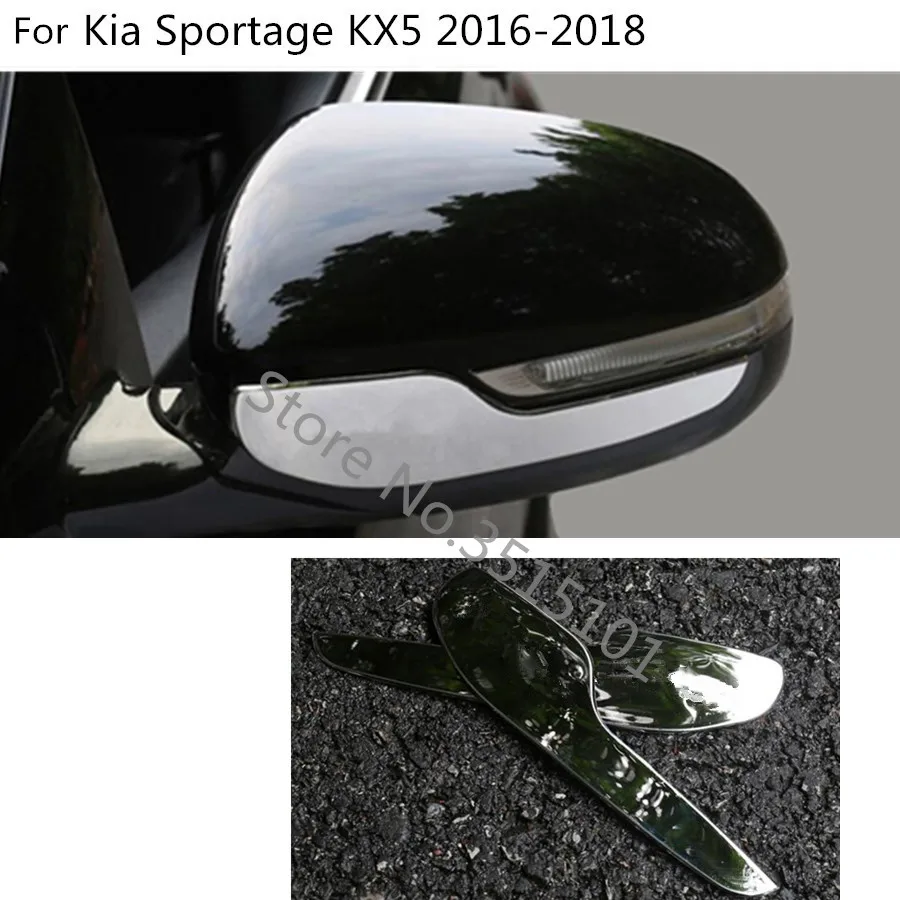 

Car body back rear view Rearview Side Mirror Cover stick trim frame hood 2pcs For Kia KX5 Sportage 2016 2017 2018