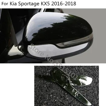 

Car body back rear view Rearview Side Mirror Cover stick trim frame hood 2pcs For Kia KX5 Sportage 2016 2017 2018