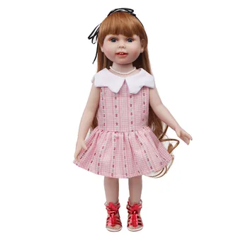 

Doll clothes cute doll pink dress toy accessories fit 18 inch Girl doll and 43 cm baby dolls c561