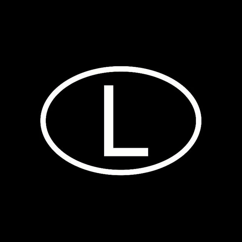 Yjzt 14 3cm 9 6cm Car Sticker L Luxembourg Country Code Oval Vinyl Yjzt 14 3cm 9 6cm Car Sticker L Luxembourg Country Code Oval Vinyl Decal Black Silver C10 01203 In Stickers From Automobiles Motorcycles On