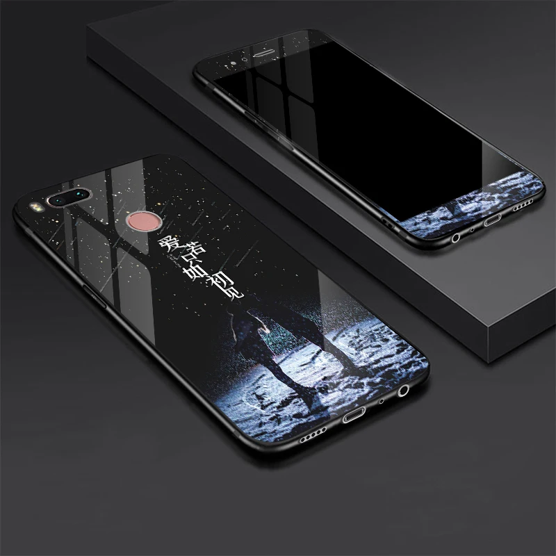For Xiaomi Mi 5X Mi5X Tempered glass Case + Tempered Glass Screen Protector Film for Xiaomi Mi A1 360 Degree Full Cover MiA1