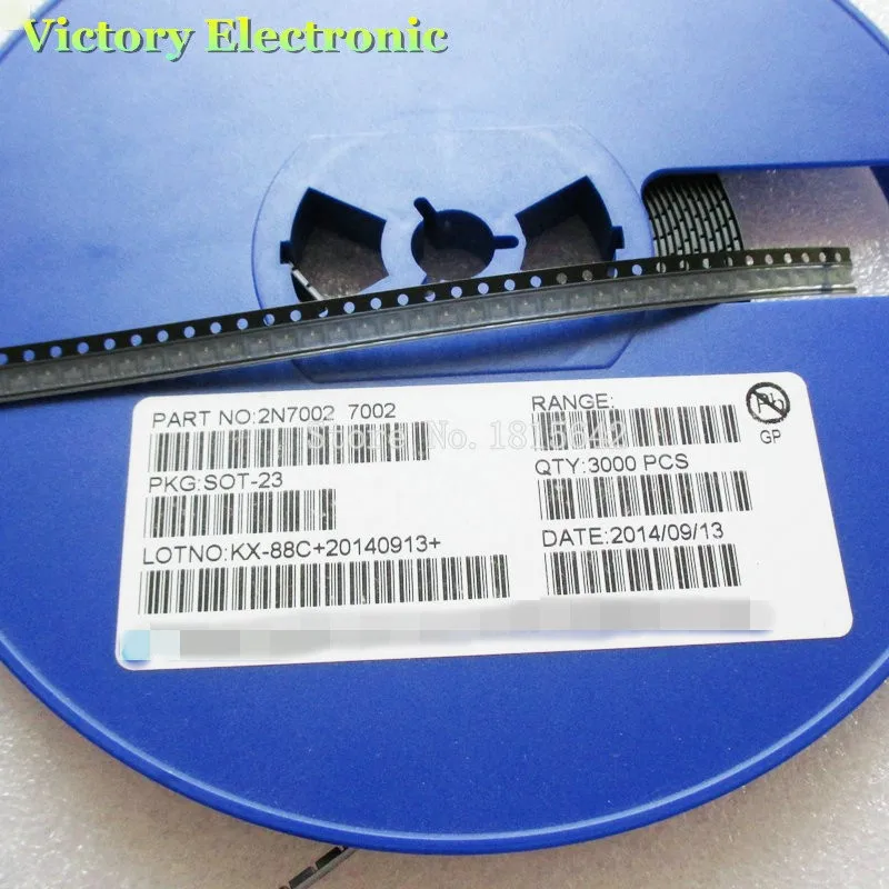 100 шт./лот 2N7002LT1G SOT23 2N7002 SOT SMD 702 маленький сигнал MOSFET 60 в 115 мА N-Channel Новый и