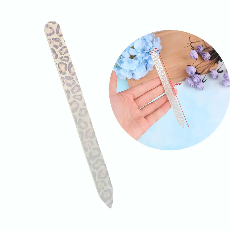 1Pc Nail Art Care Products Leopard And Zebra Printed Manicure Block Emery Board Nail File Nail Tools Buffer