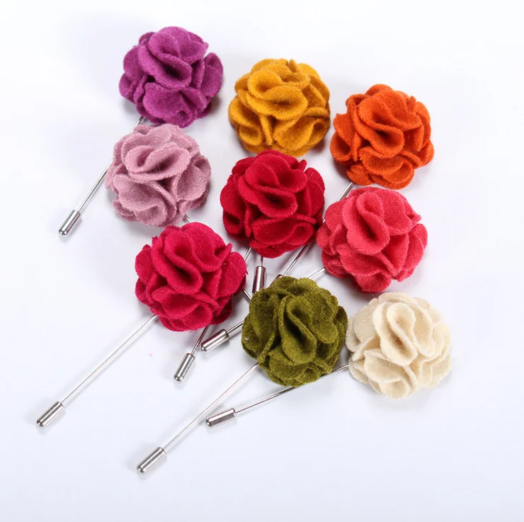 

Fabric Flower Brooch Fashion Elegant Felt Lapel Pin Men Women Wedding Party Gift Accessories