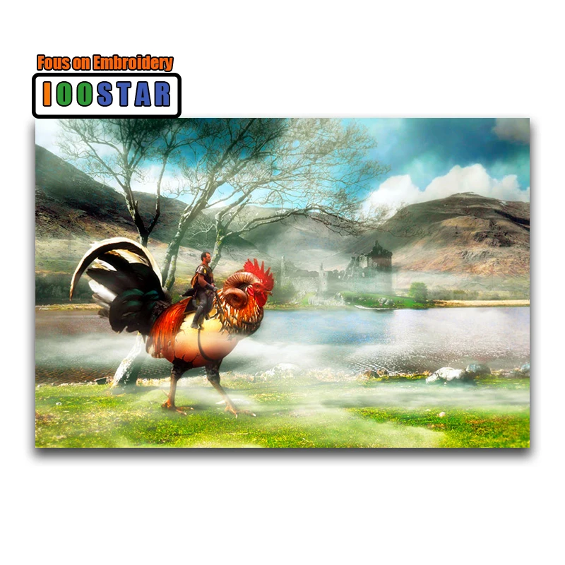 

Full Square Diamond mosaic Cartoon Full Round Diamond painting Big Sheep Chicken 5D DIY Diamond embroidery Cross stitch morning
