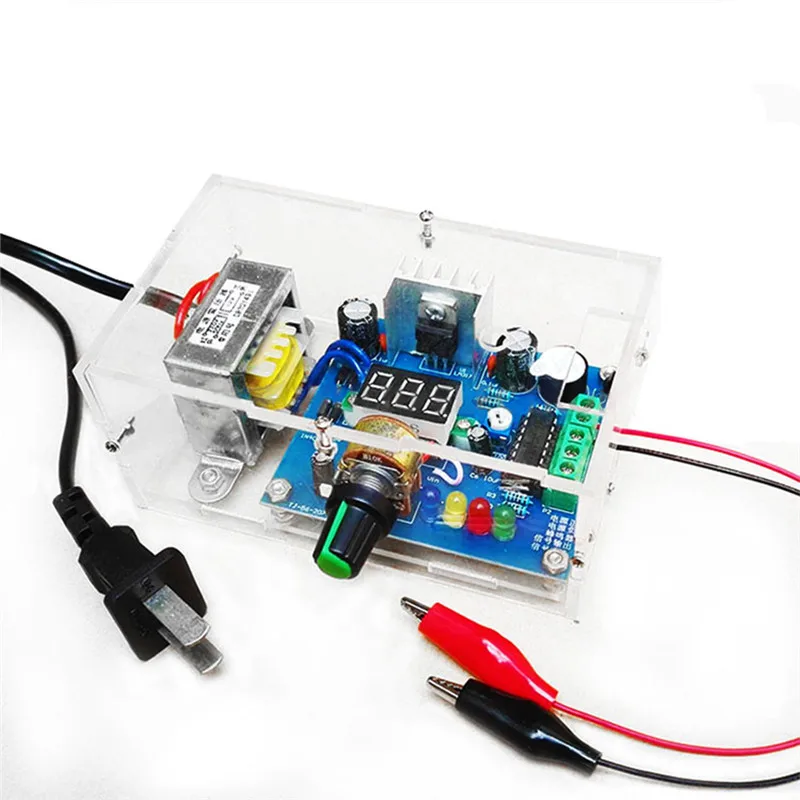 DIY Kit LM317 Регулируемое напряжение 220 В до 1,25 в-14,5 в понижающий модуль питания печатная плата DIY Электронный с оболочкой