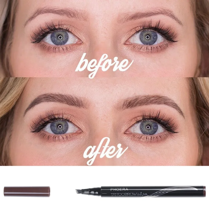 Microblading ручка для бровей Водонепроницаемая вилка кончик тени для бровей Тату долговечная прочная тонкая жидкость для зарисовок карандаш для бровей карандаш